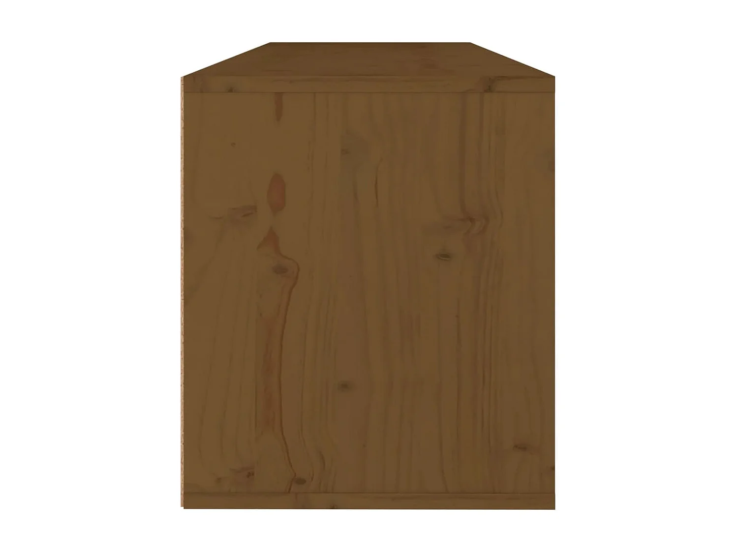 Wandkast 100x30x35 cm massief grenenhout honingbruin