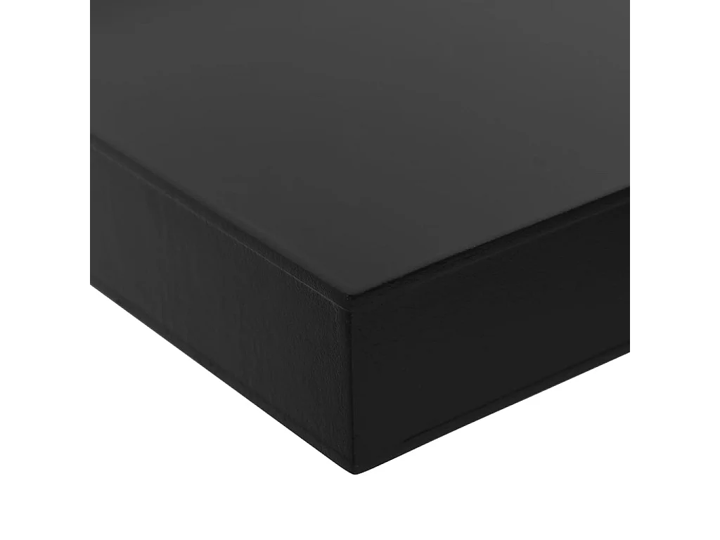 Estantes flotantes de pared 2 unidades negro 100x20x3,8 cm
