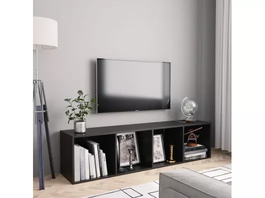 Kauf Unique Bücherregal/TV-Schrank Schwarz 143×30×36 cm