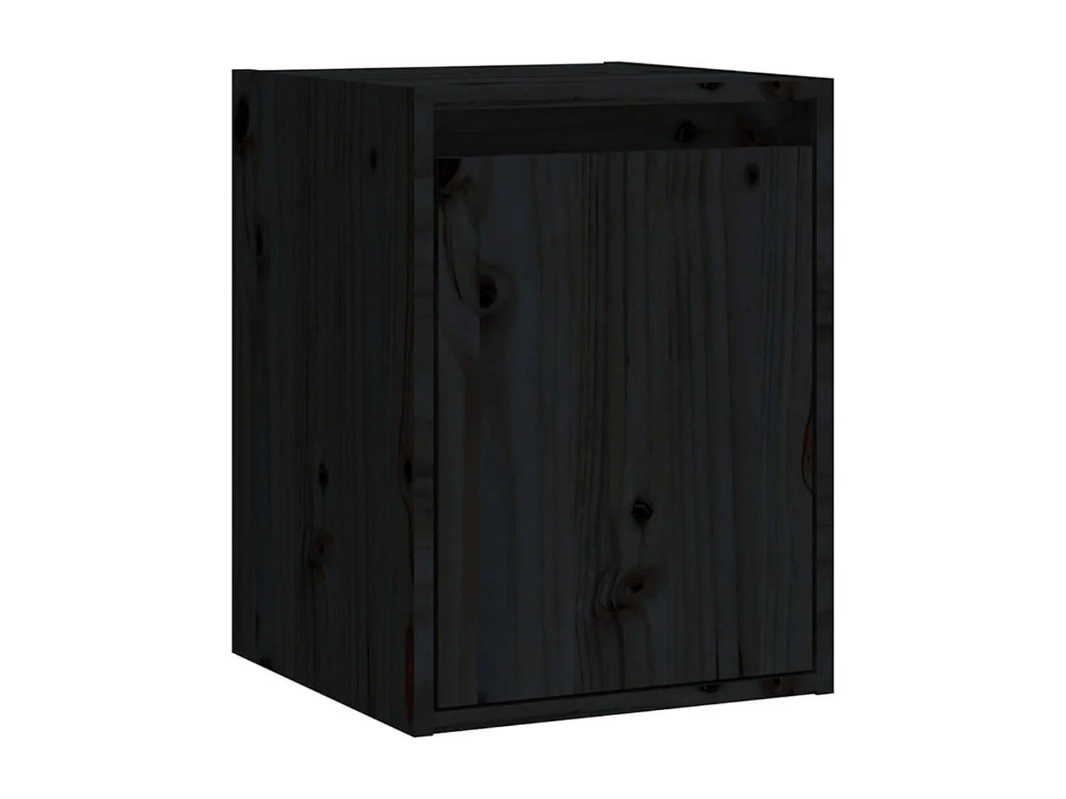 Wandschränke 2 Stk. Schwarz 30x30x40 cm Massivholz Kiefer