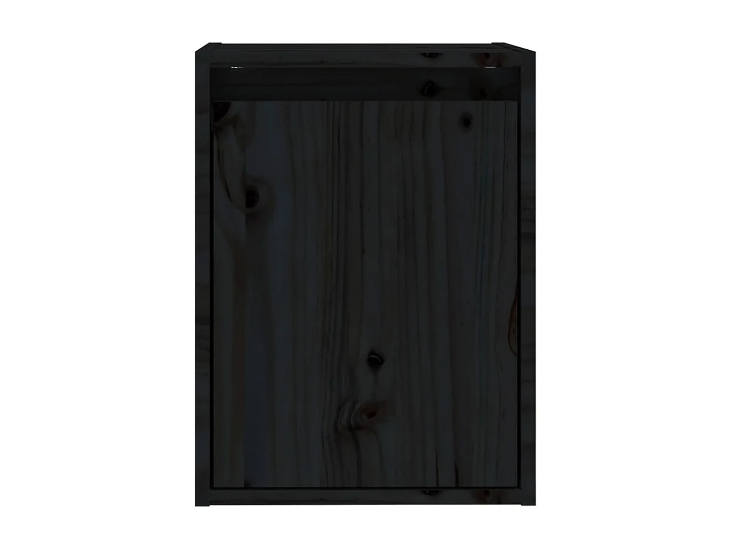 Wandschränke 2 Stk. Schwarz 30x30x40 cm Massivholz Kiefer