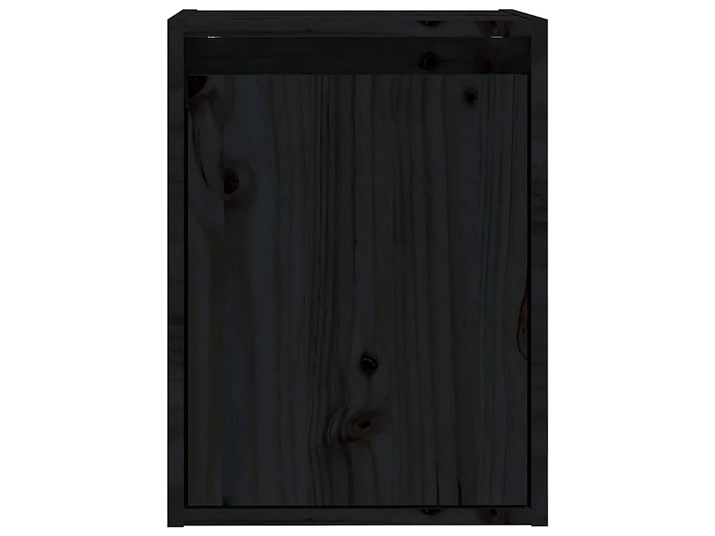 Armários de parede 2 pcs 30x30x40 cm pinho maciço preto