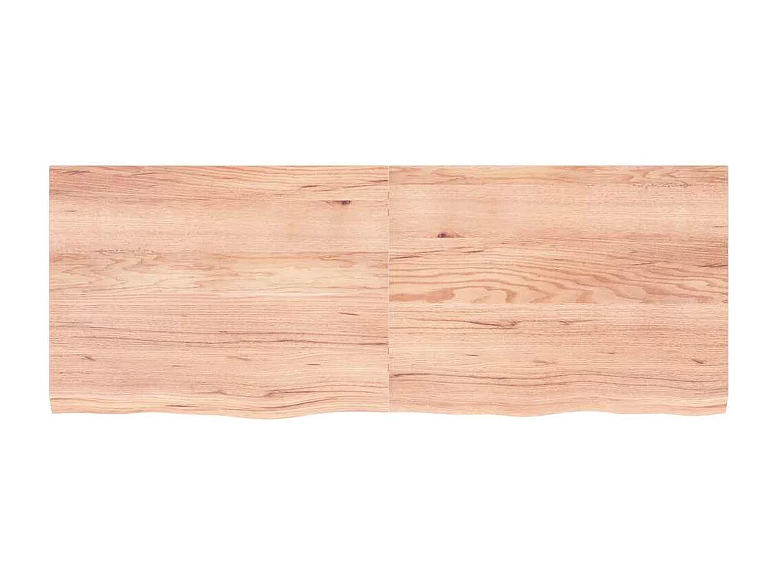 Étagère murale marron clair bois chêne massif traité