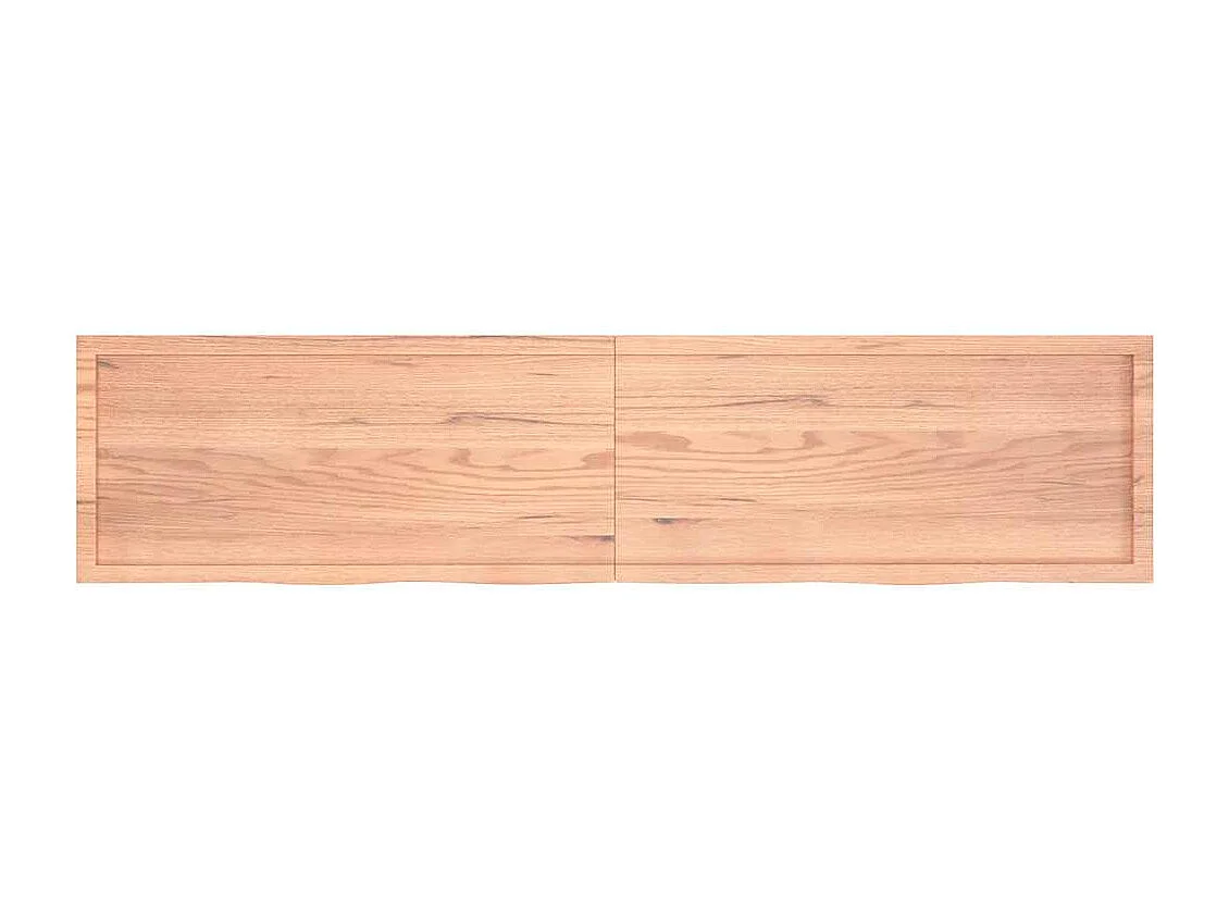 Prateleira de parede 220x50x(2-4) cm carvalho tratado castanho