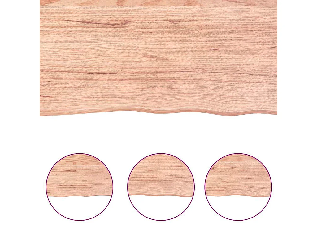 Prateleira de parede 220x50x(2-4) cm carvalho tratado castanho