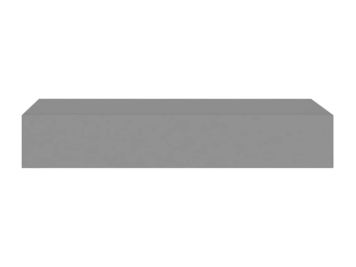 Étagères à tiroirs murales 2 pcs gris 60x23,5x10 cm MDF