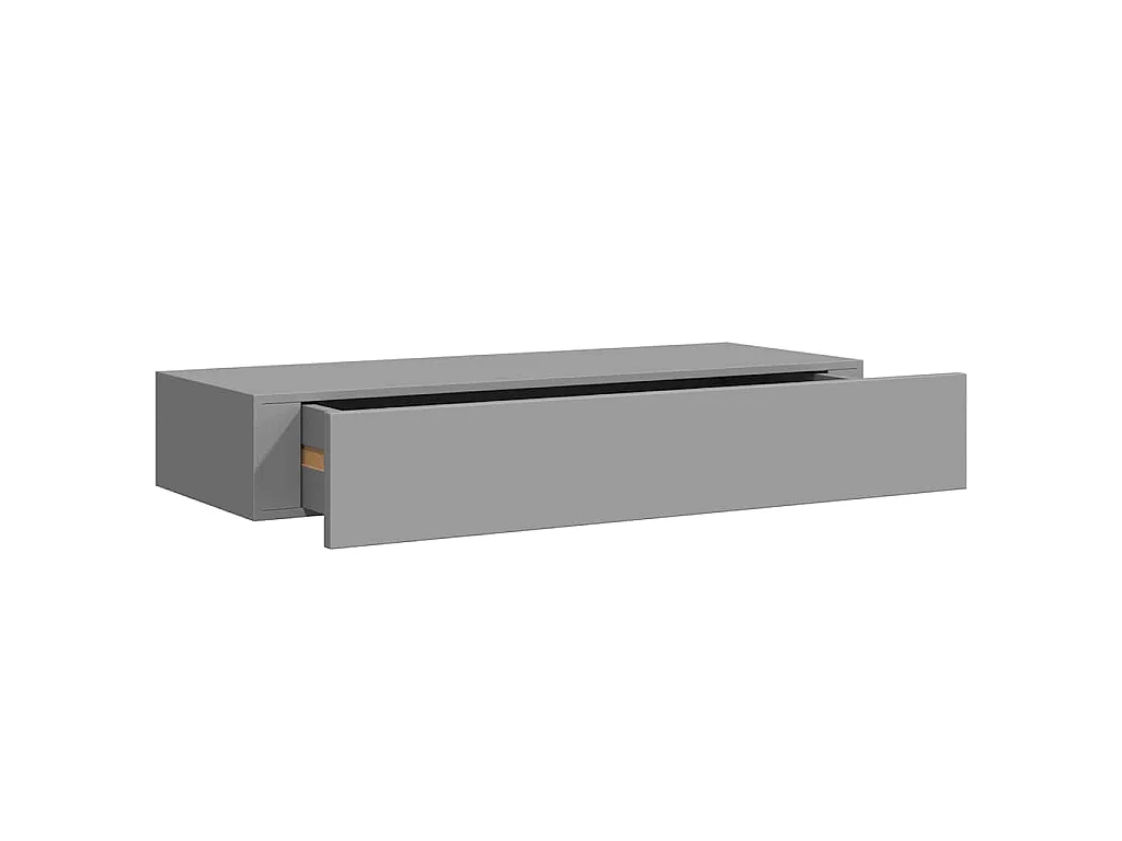 Wandregale mit Schubladen 2 Stk. Grau 60x23,5x10 cm MDF
