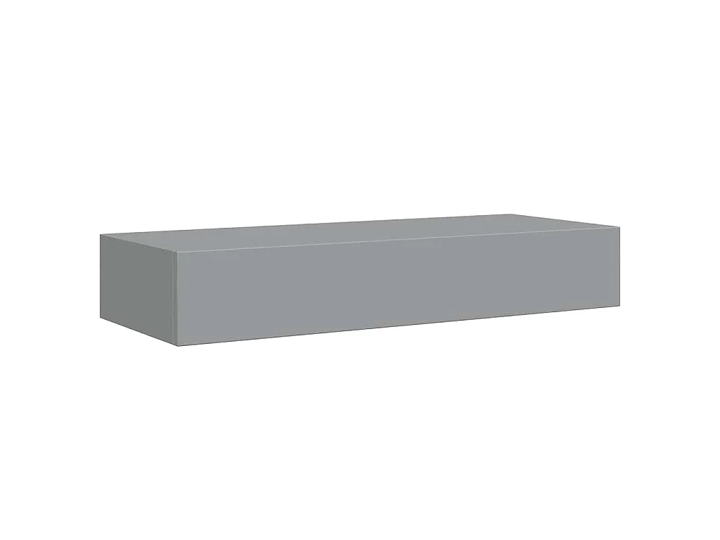 Wandregale mit Schubladen 2 Stk. Grau 60x23,5x10 cm MDF