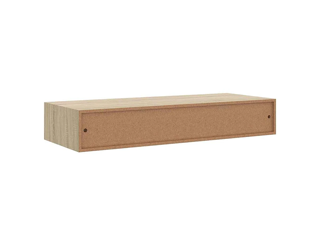 Wandregale mit Schubladen 2 Stk. Grau 60x23,5x10 cm MDF