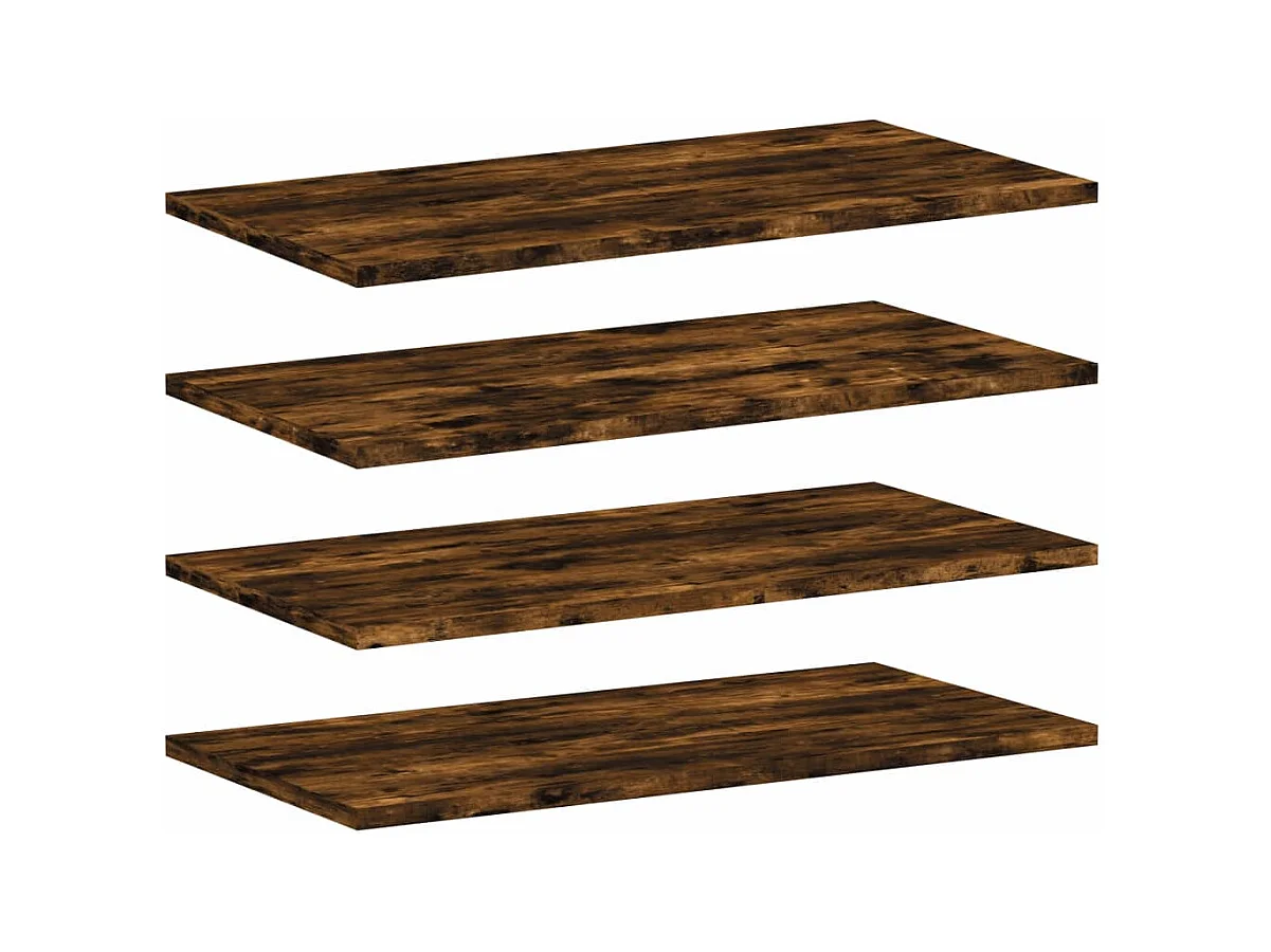 Étagères murales 4 pcs chêne fumé 60x30x1,5cm bois d'ingénierie