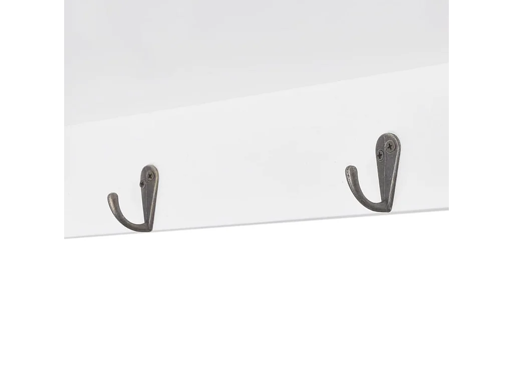 Vitrine murale avec étagère de Livre / DVD / Verre en MDF Blanc