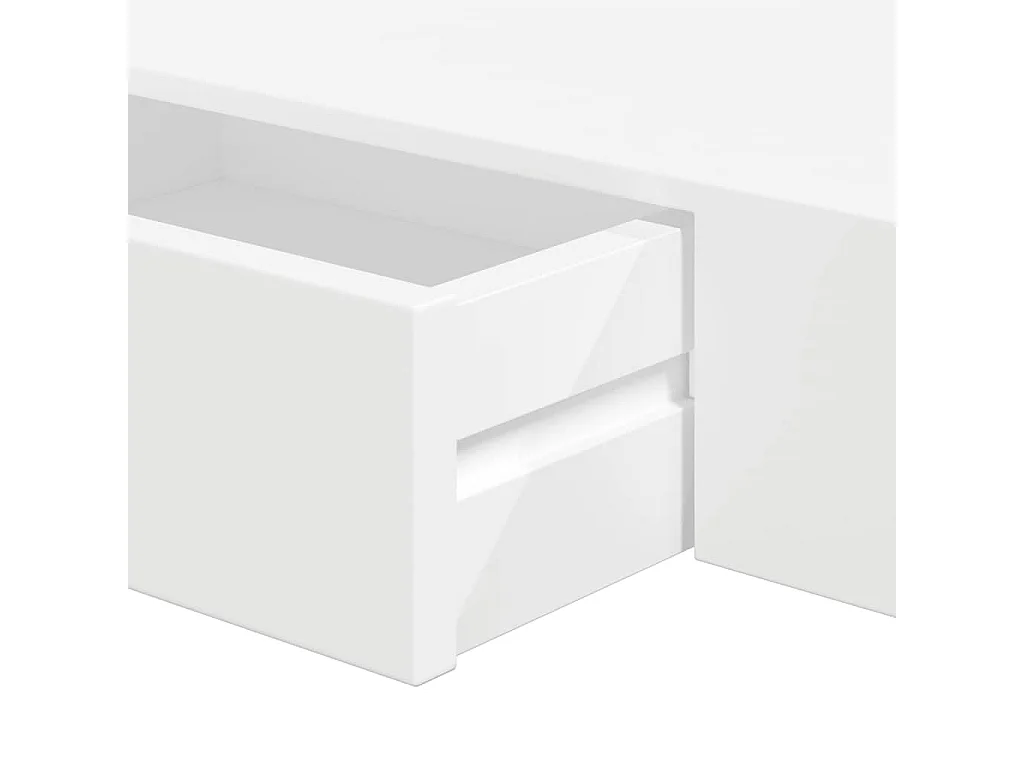 Étagères murales avec tiroirs 2 pcs Blanc 48 cm