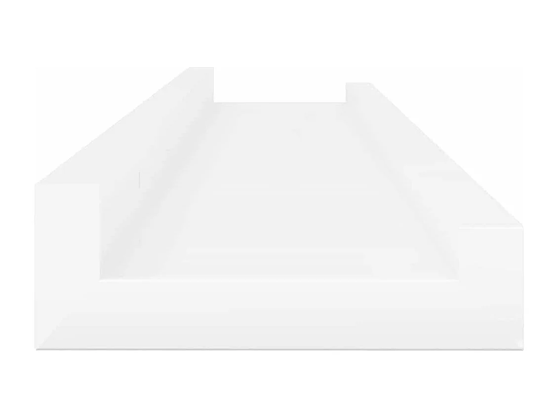 Étagères murales 2 pcs Blanc brillant 60x9x3 cm