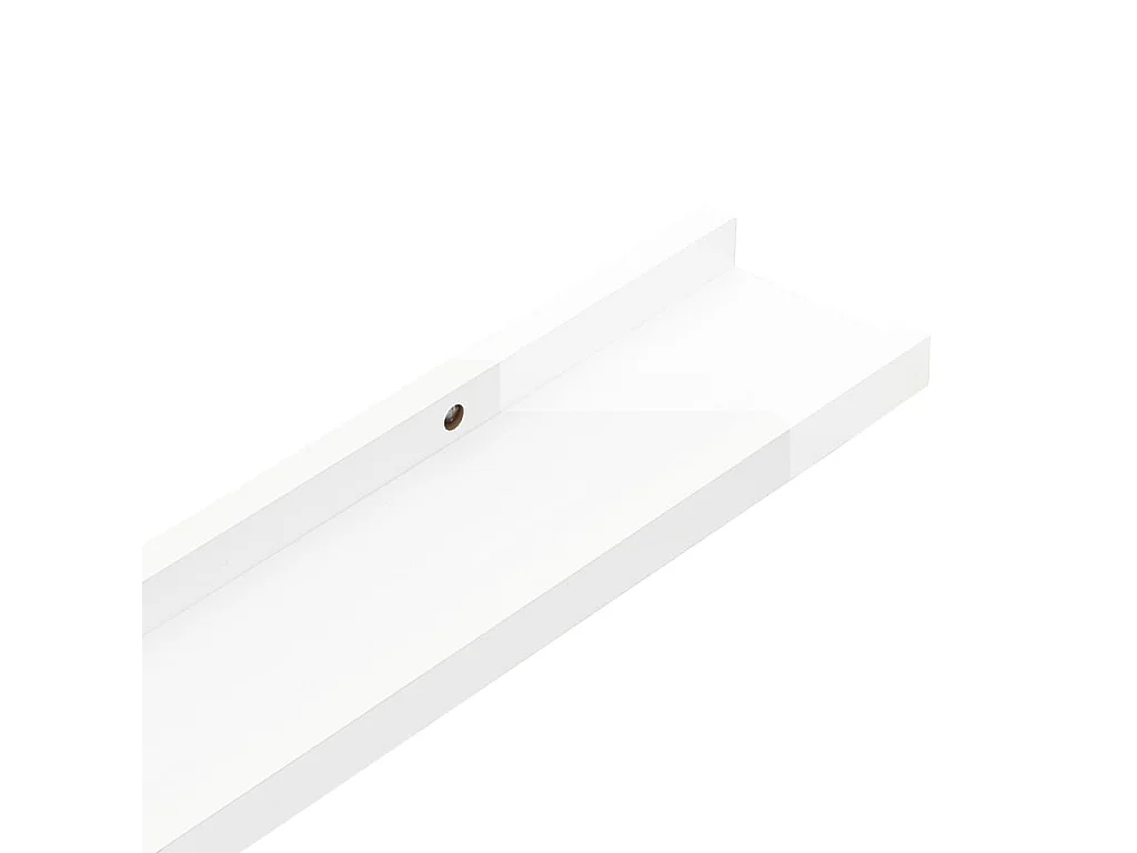 Mensole da Parete 2 pz Bianco Lucido 60x9x3 cm