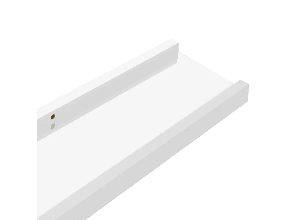 Mensole da Parete 2 pz Bianco Lucido 60x9x3 cm