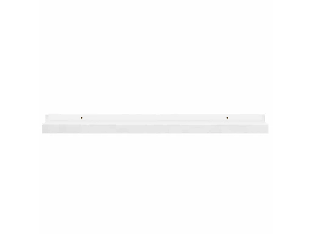 Étagères murales 2 pcs Blanc brillant 60x9x3 cm