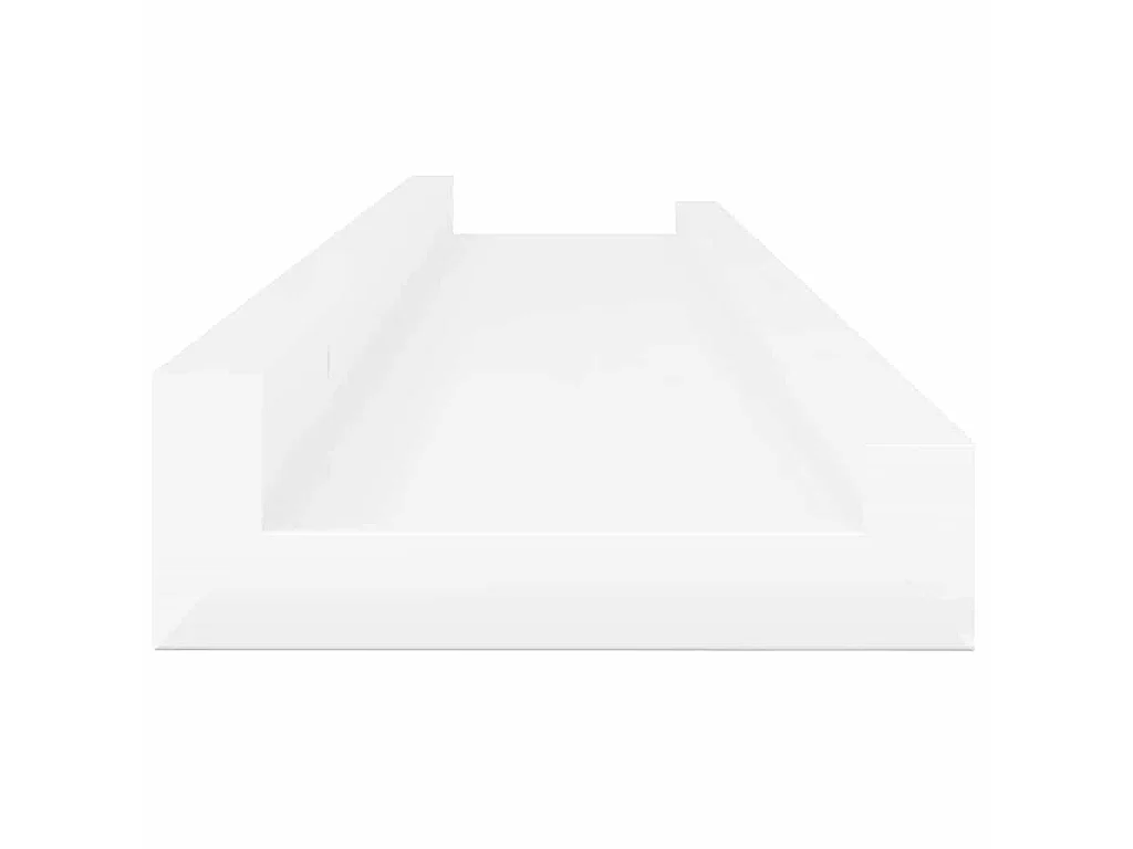 Étagères murales 2 pcs Blanc brillant 60x9x3 cm
