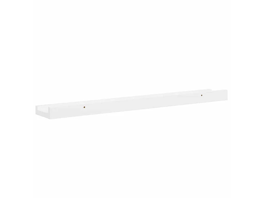 Étagères murales 2 pcs Blanc brillant 60x9x3 cm