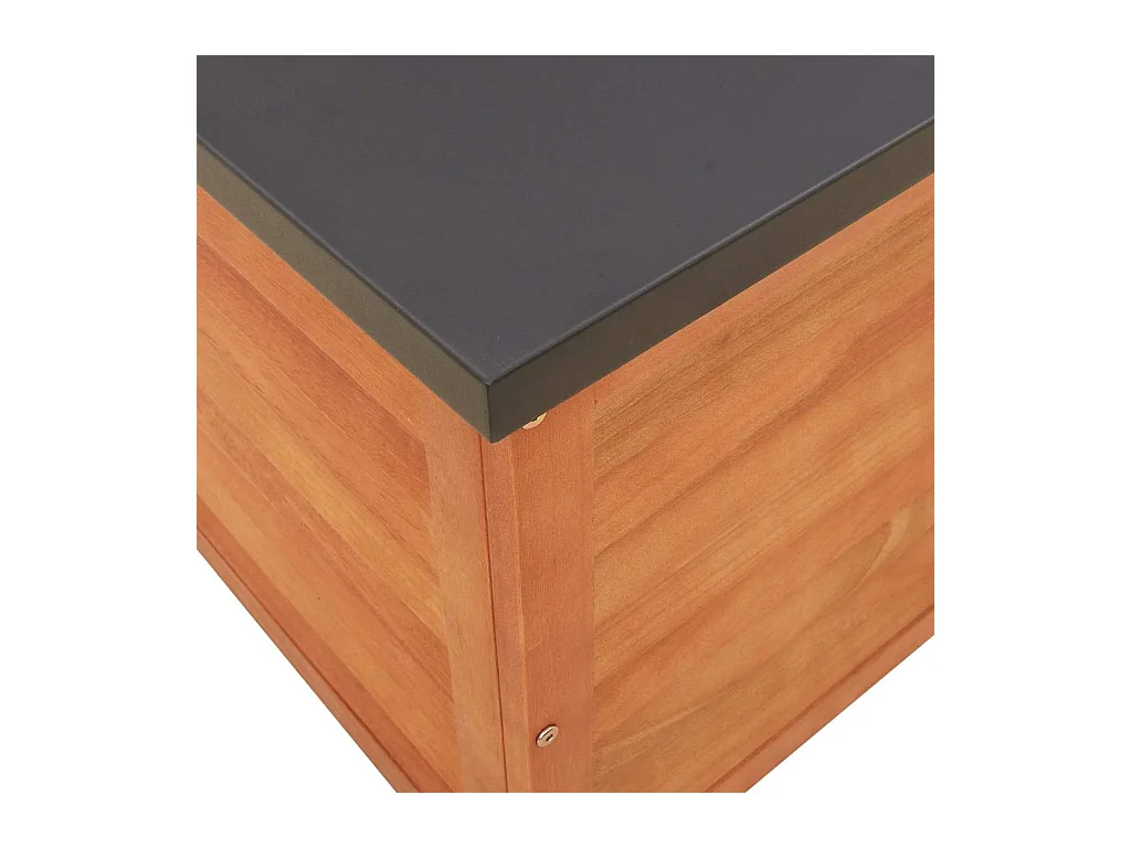Caja de almacenaje de jardín madera maciza eucalipto 90x48x55cm