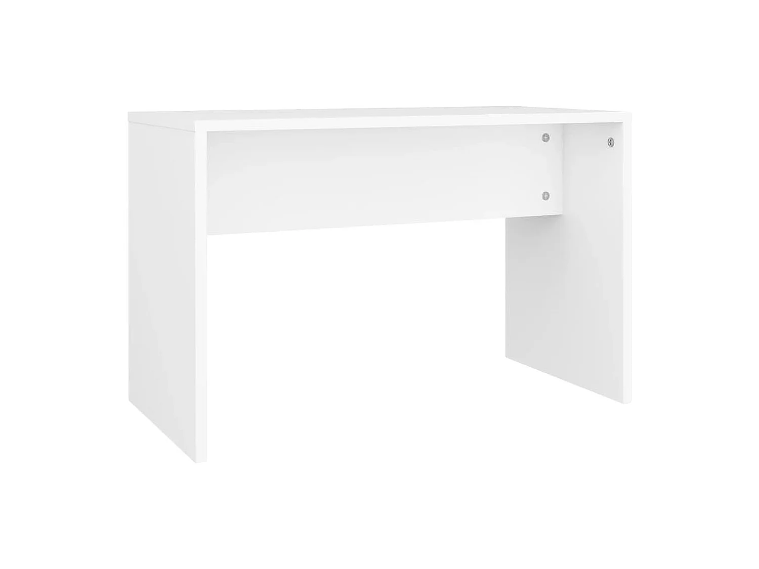 Juego de tocador con LED madera contrachapada blanco