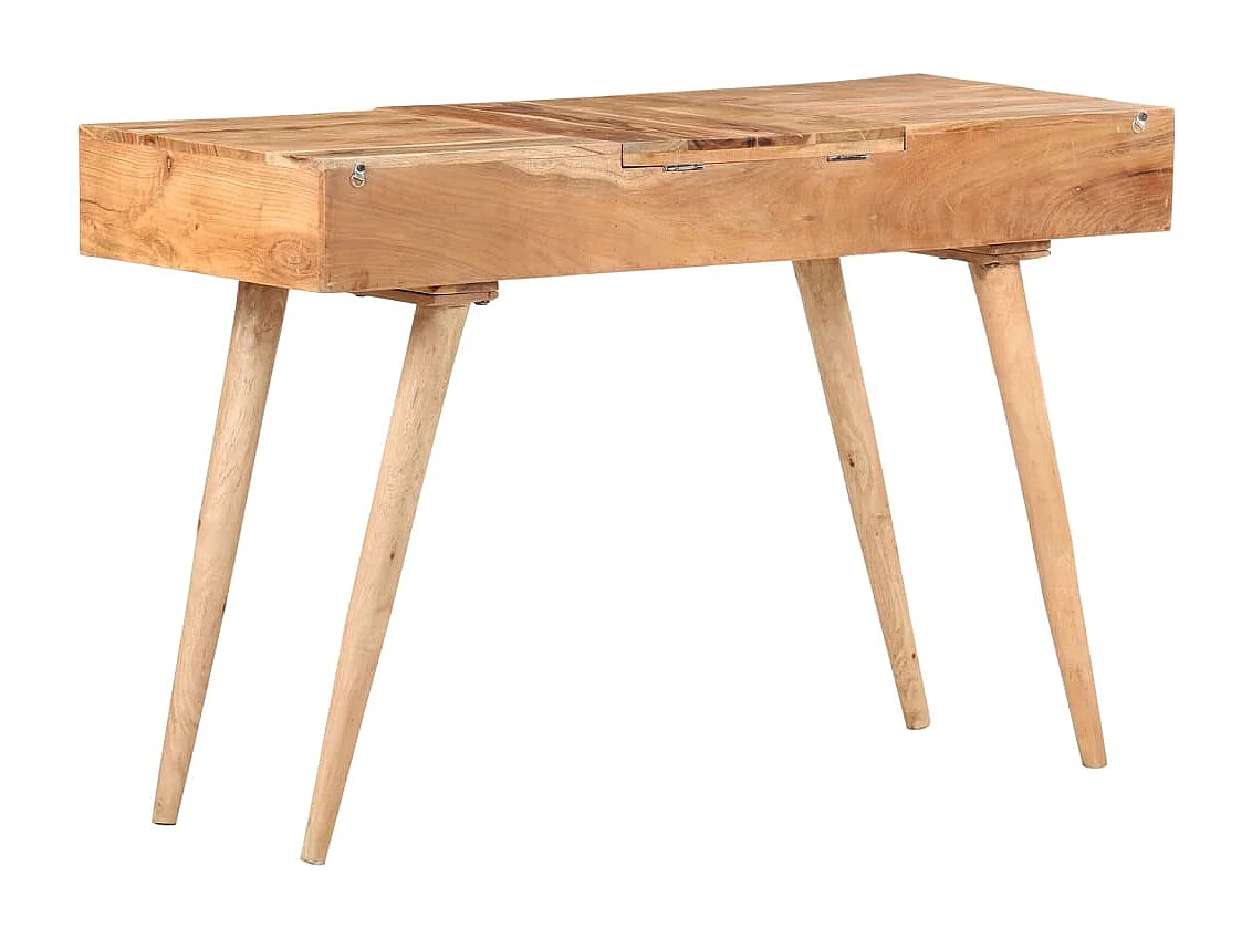 Kaptafel met spiegel 112x45x76 cm massief acaciahout