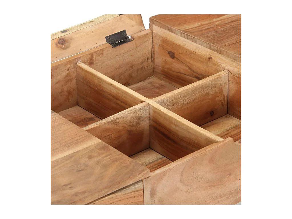 Kaptafel met spiegel 112x45x76 cm massief acaciahout