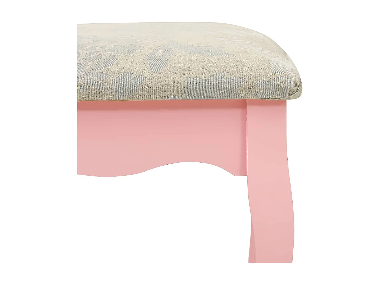 Schminktisch-Set mit Hocker Rosa 75x69x140 cm Paulownia-Holz