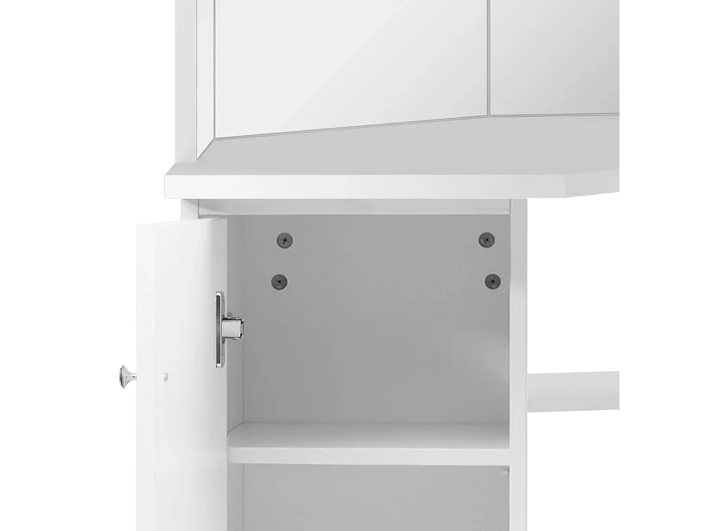 Kaptafel hoekmodel wit