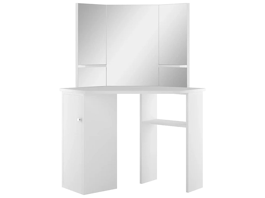 Kaptafel hoekmodel wit