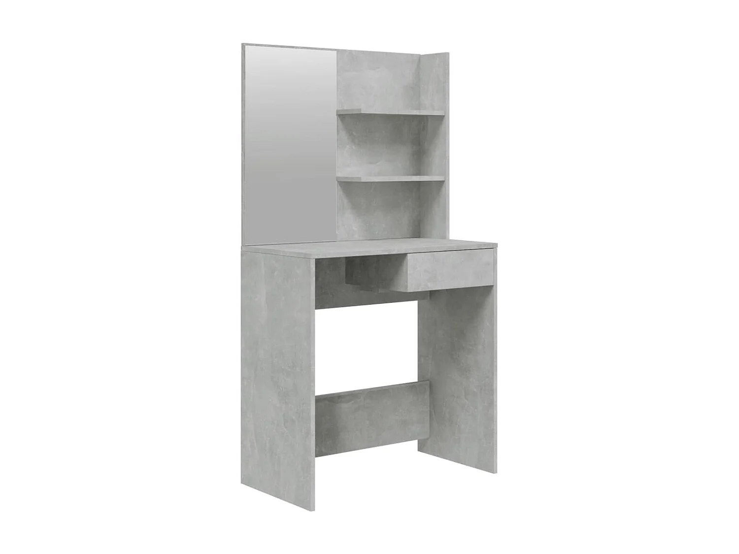 Schminktisch mit Spiegel Betongrau 74,5x40x141 cm
