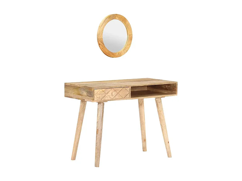 Coiffeuse 100x50x76 cm Bois de manguier solide