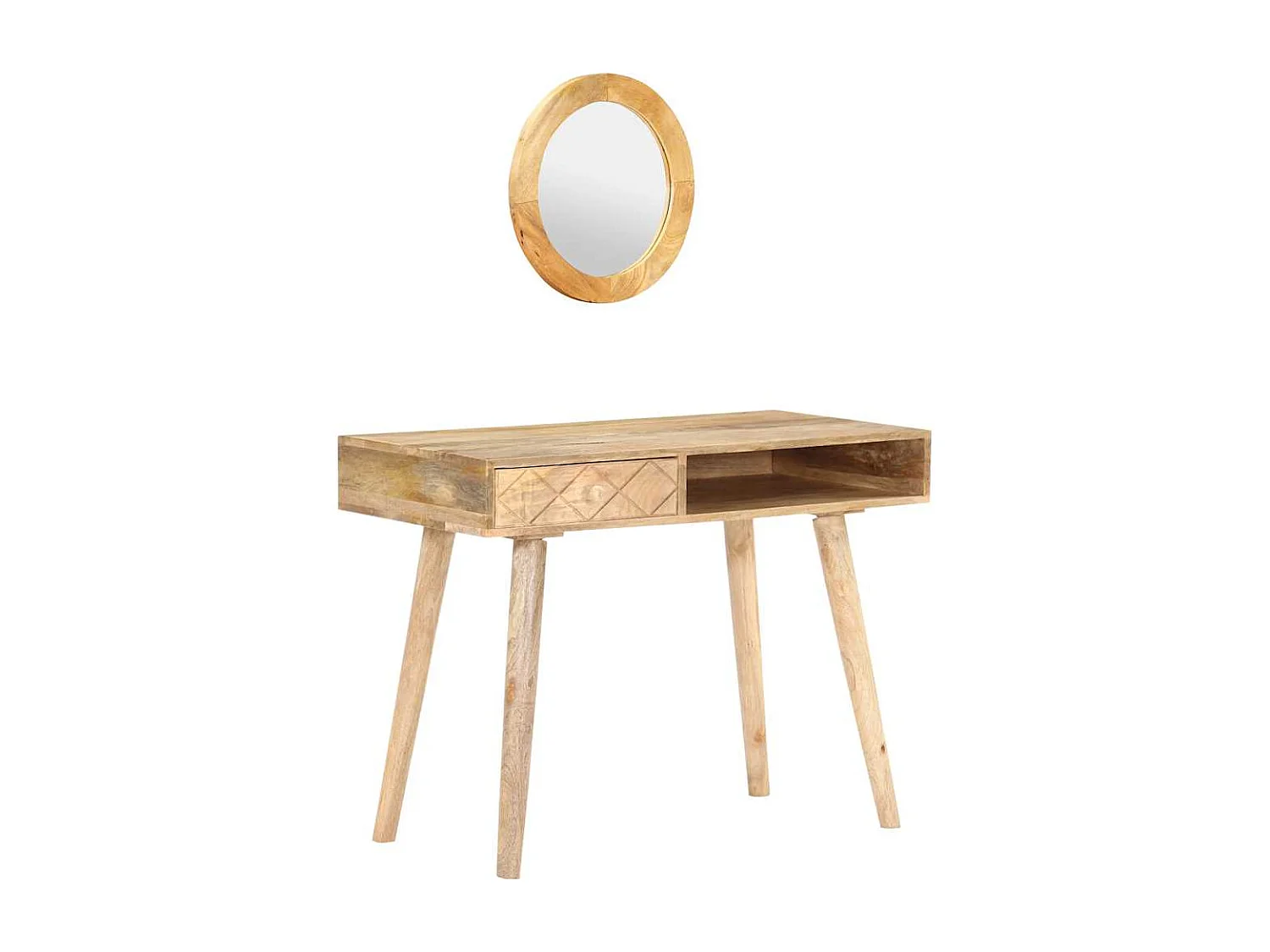 Coiffeuse 100x50x76 cm Bois de manguier solide