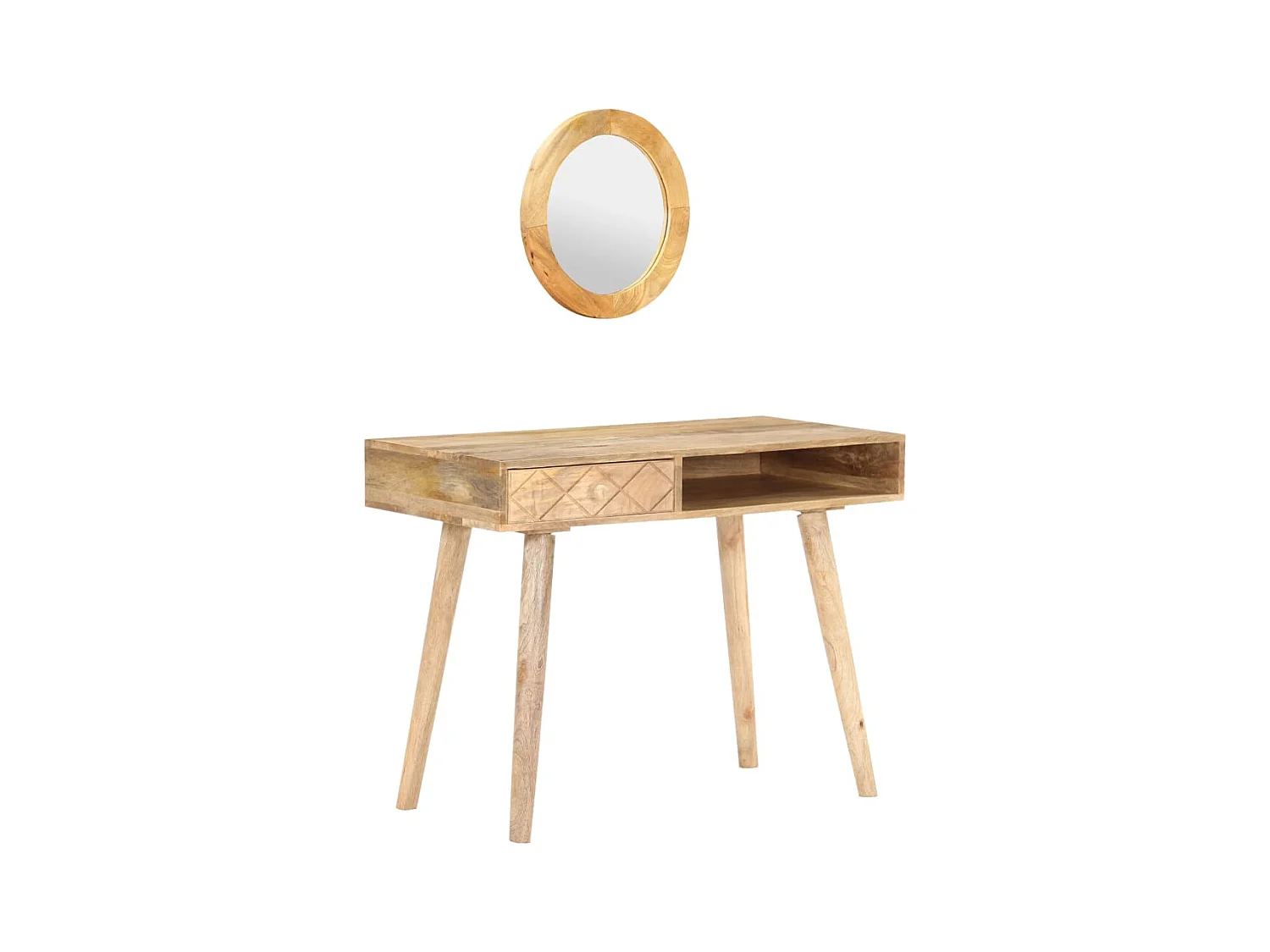 Kaptafel 100x50x76 cm massief mangohout