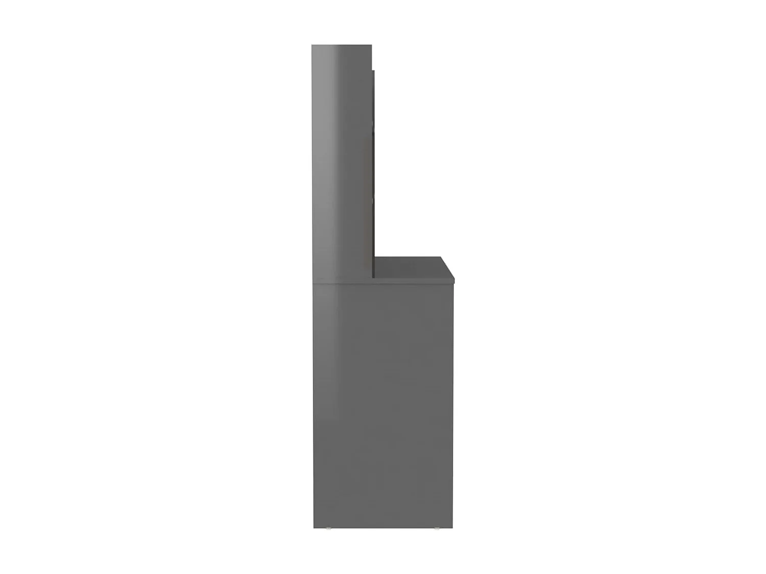 Toeletta con Luci LED 100x40x135 cm in MDF Grigio Lucido