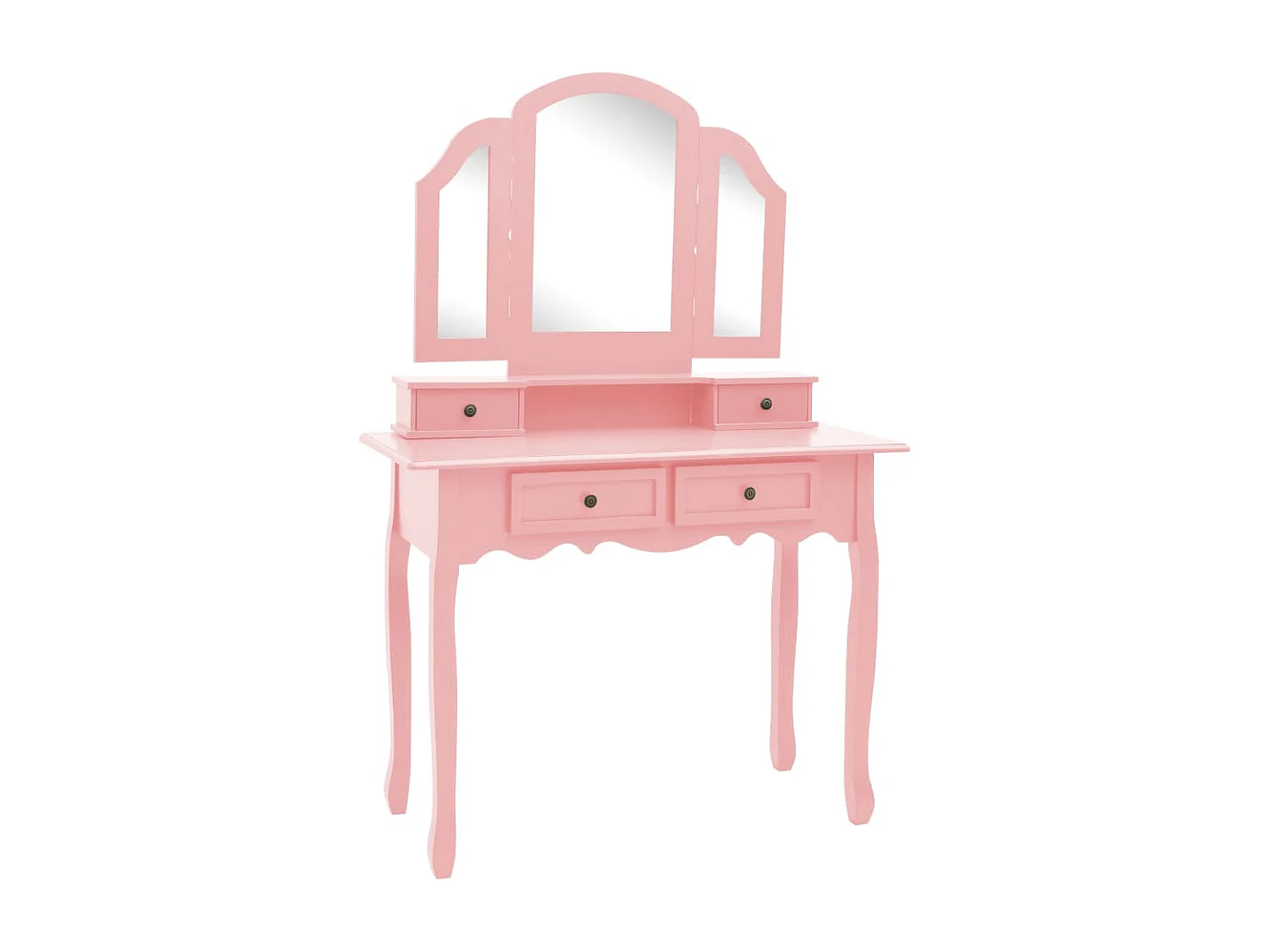 Ensemble de coiffeuse et tabouret Rose 100x40x146 cm Paulownia