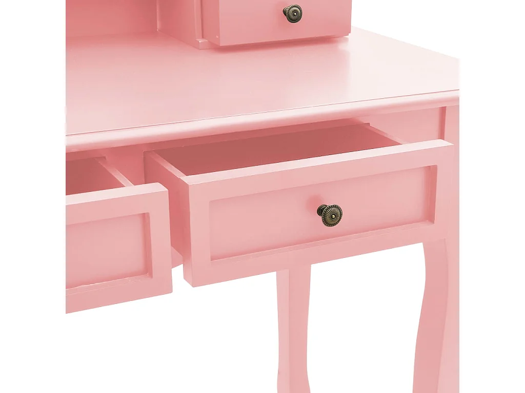 Ensemble de coiffeuse et tabouret Rose 100x40x146 cm Paulownia