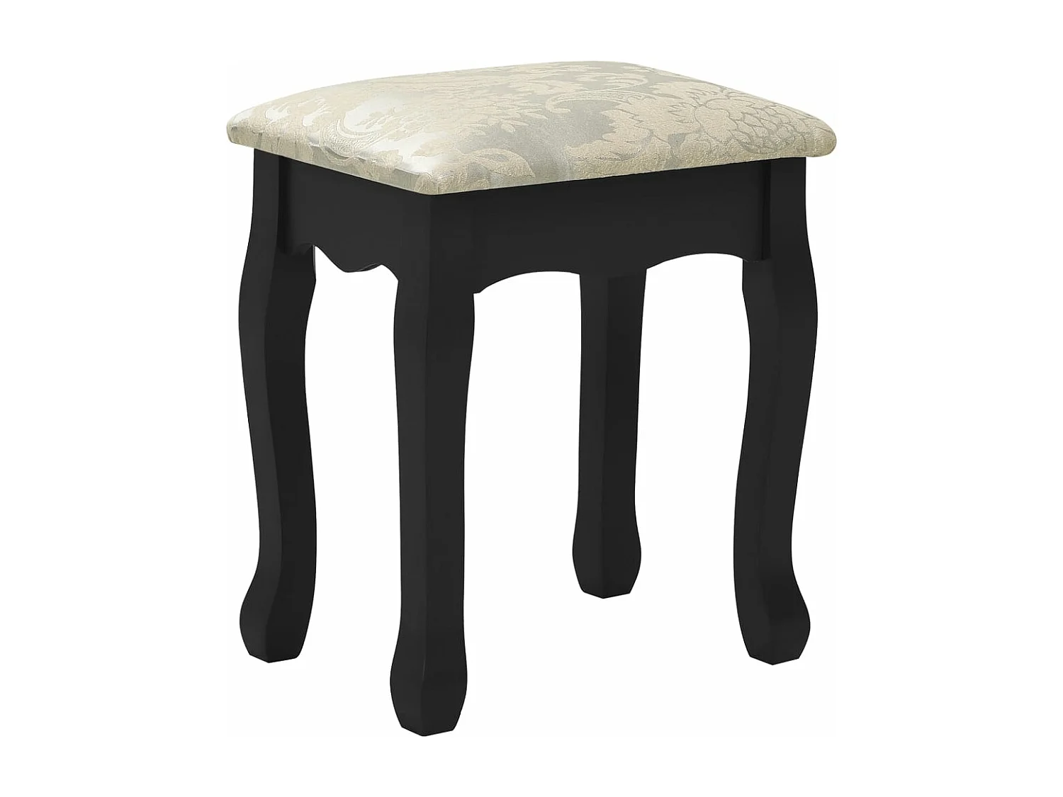 Conj. toucador com banco 50x59x136 cm madeira paulownia preto