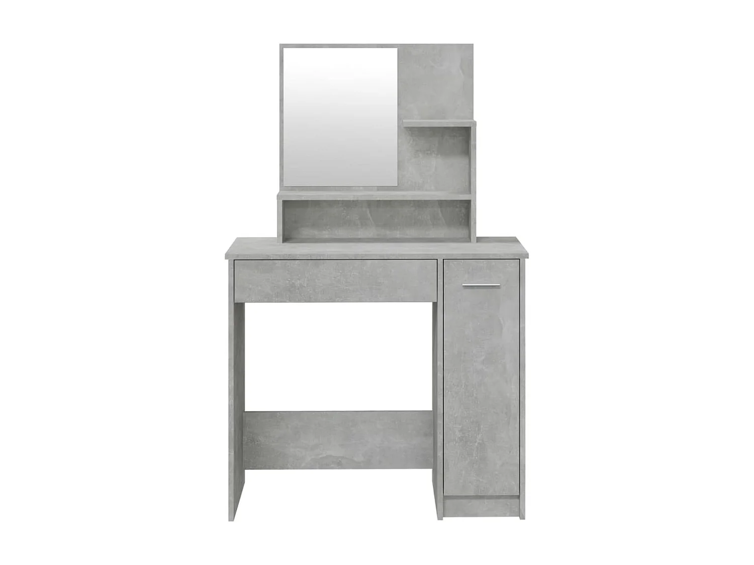Kaptafel met spiegel 86,5x35x136 cm betongrijs