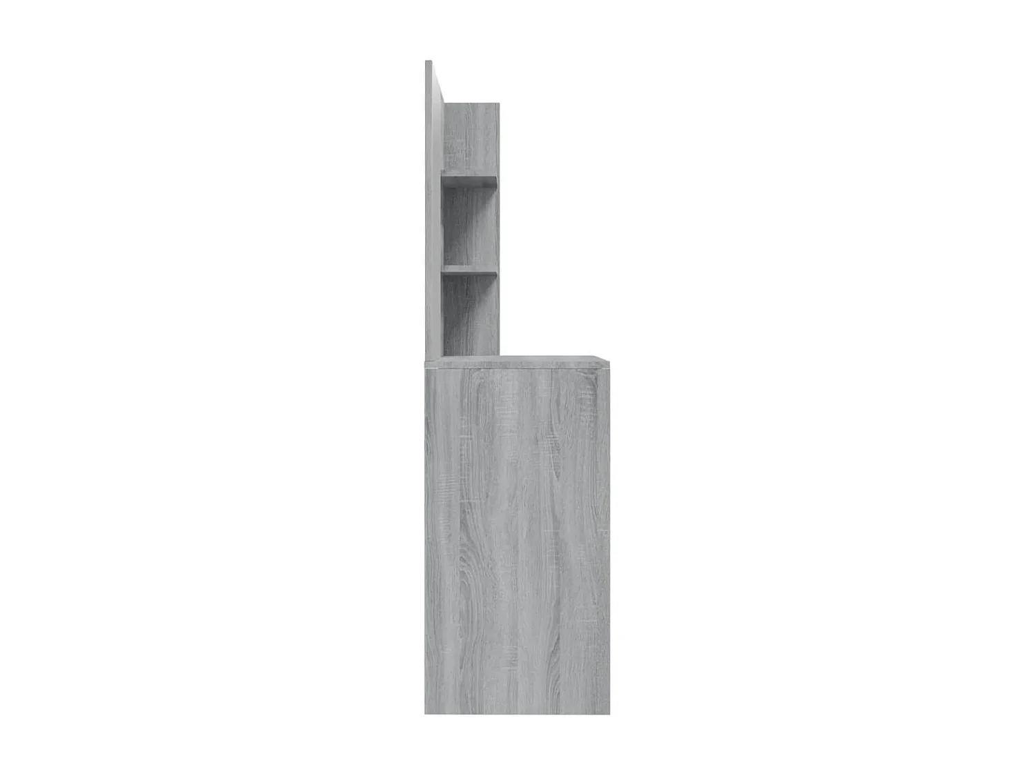 Schminktisch mit Spiegel Grau Sonoma 74,5x40x141 cm