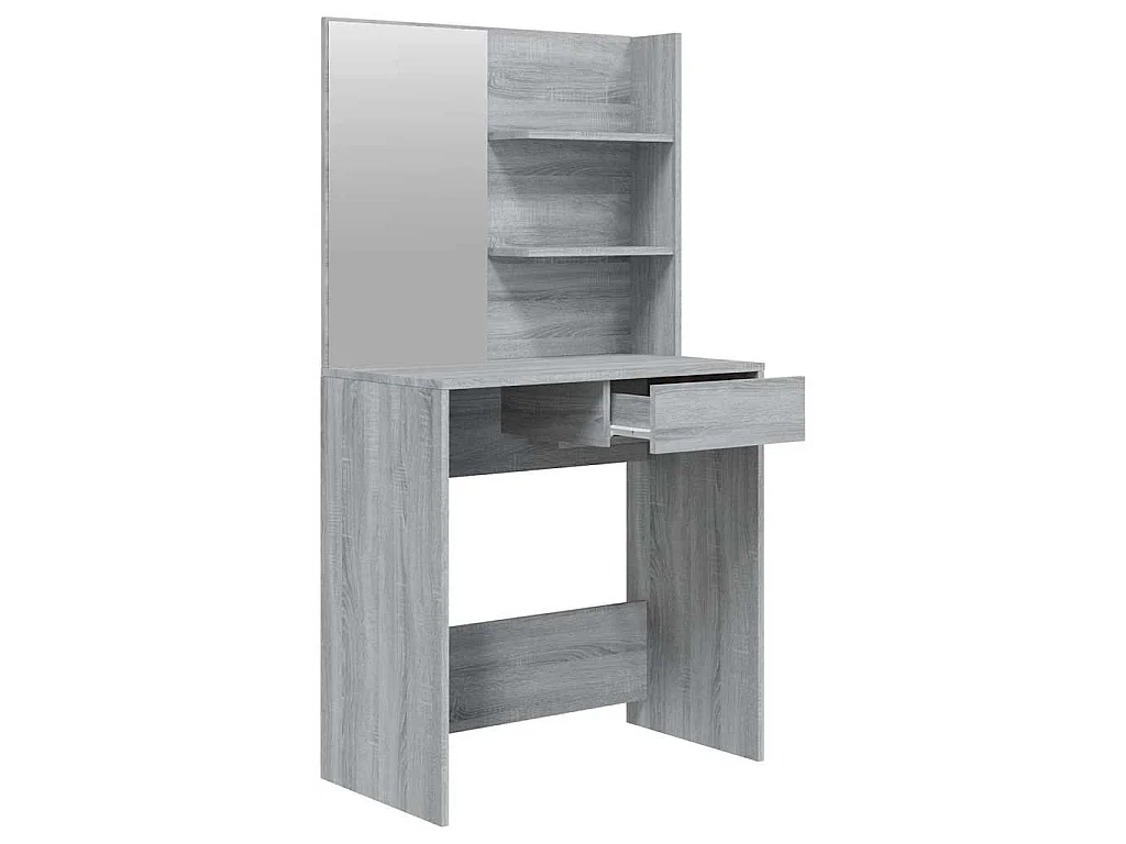 Coiffeuse avec miroir Sonoma gris 74,5x40x141 cm
