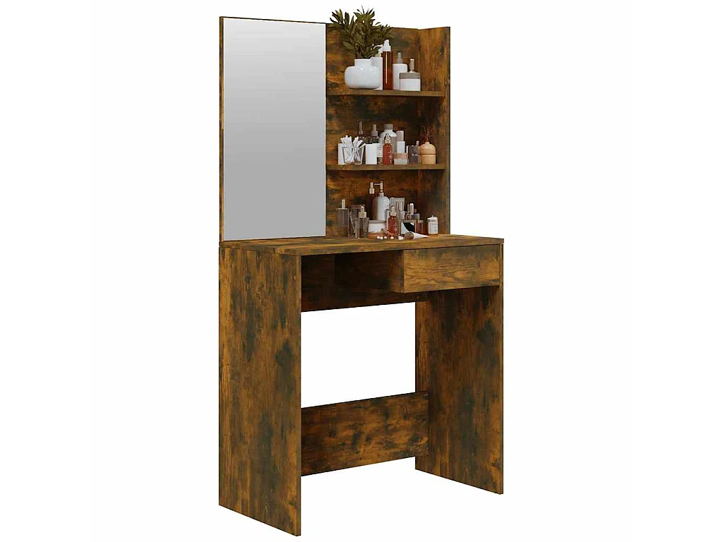 Toeletta con Specchio Rovere Fumo 74,5x40x141 cm