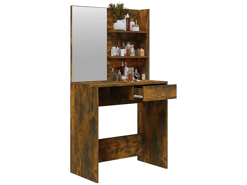 Toeletta con Specchio Rovere Fumo 74,5x40x141 cm