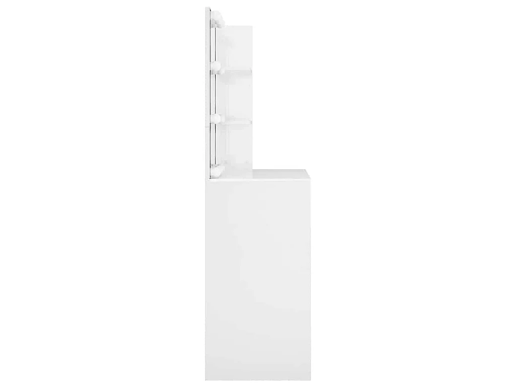 Toucador com LEDs 74,5x40x141 cm branco brilhante