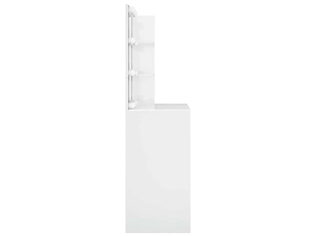 Coiffeuse avec LED Blanc brillant 74,5x40x141 cm