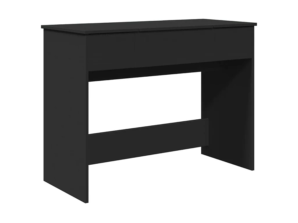 Kaptafel met spiegel 100x45x76 cm zwart