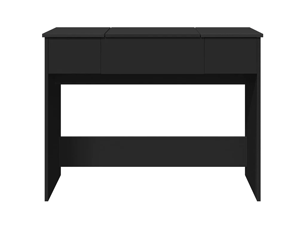 Kaptafel met spiegel 100x45x76 cm zwart
