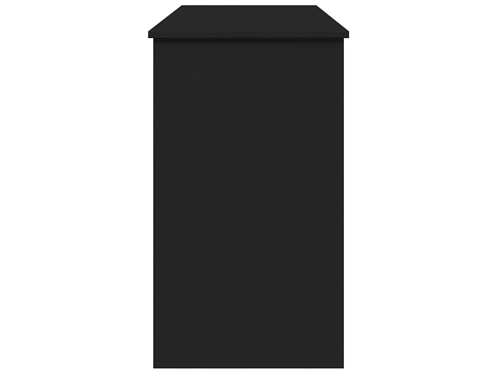 Kaptafel met spiegel 100x45x76 cm zwart