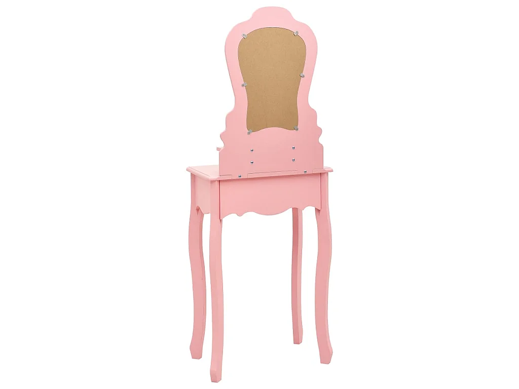 Kaptafelset met kruk 50x59x136 cm paulowniahout roze