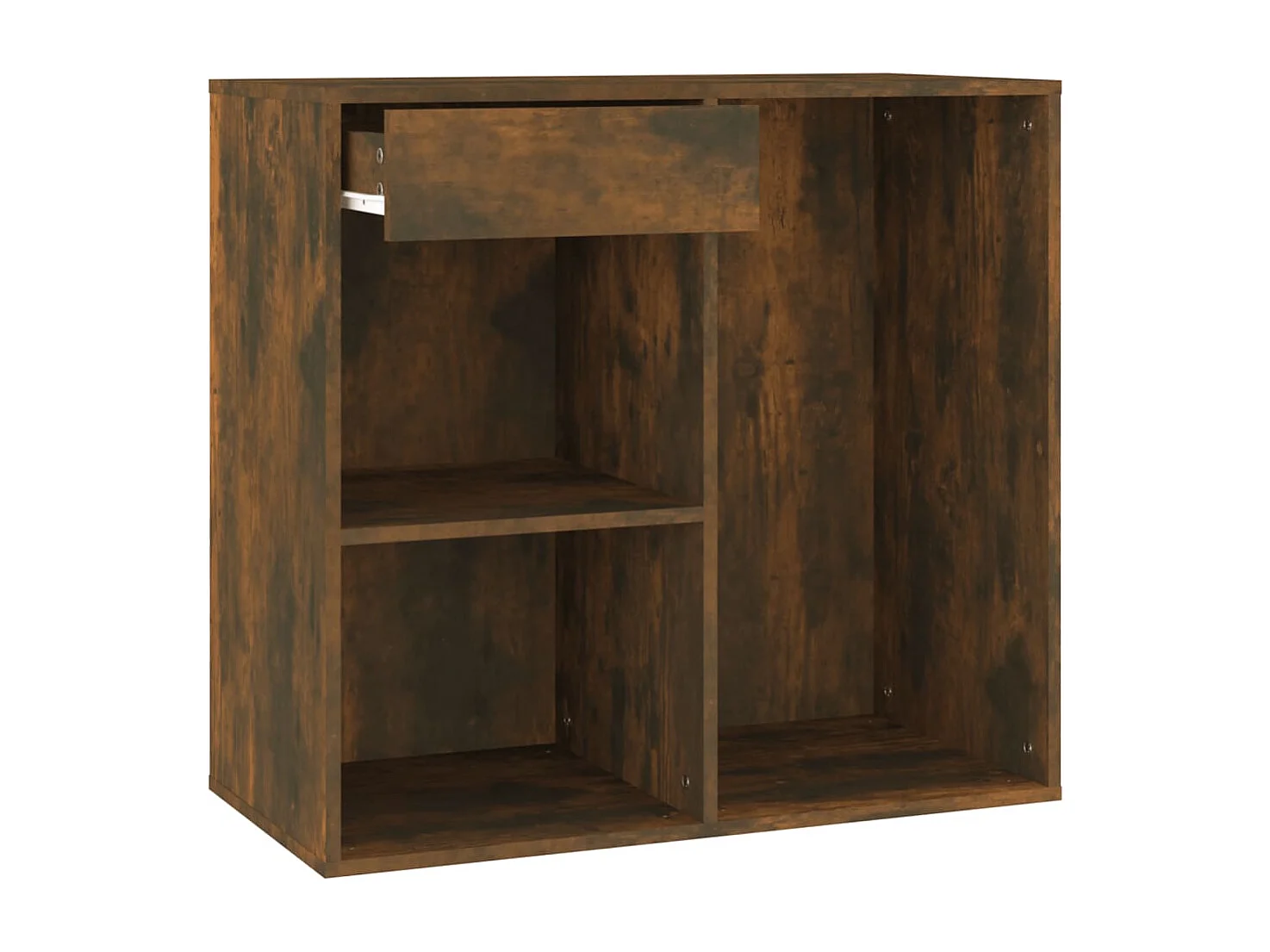 LED-Schminktisch mit Schrank Räuchereiche Holzwerkstoff