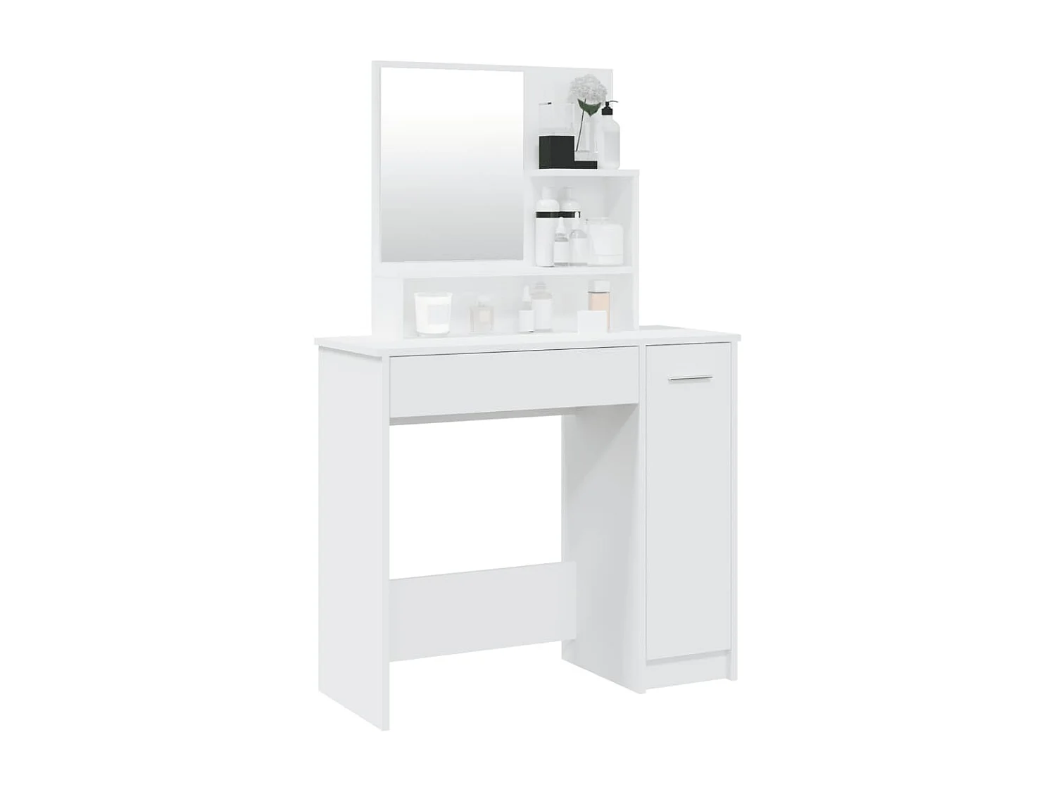 Toucador com espelho 86,5x35x136 cm cor branco